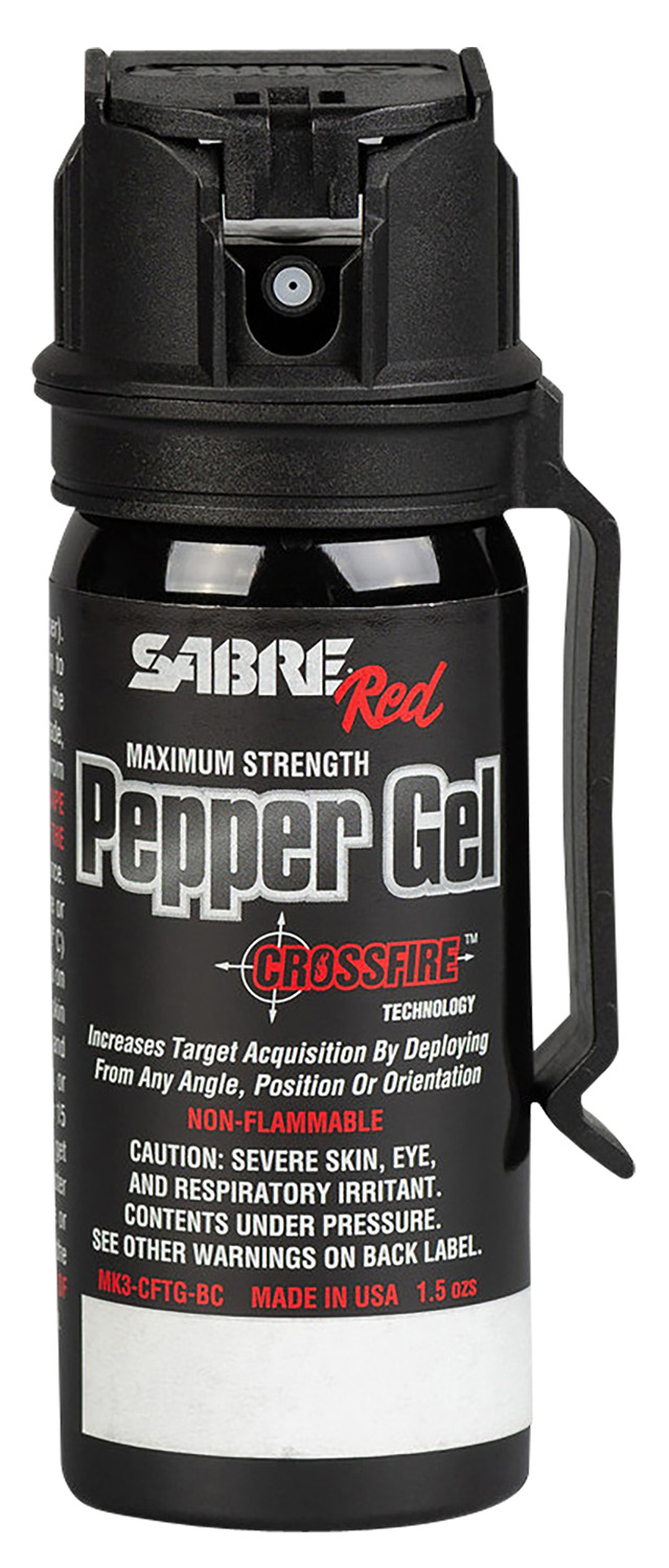 Sabre MK3CFTGBC Crossfire Pepper Gel 18 Bursts Range 18 ft Black