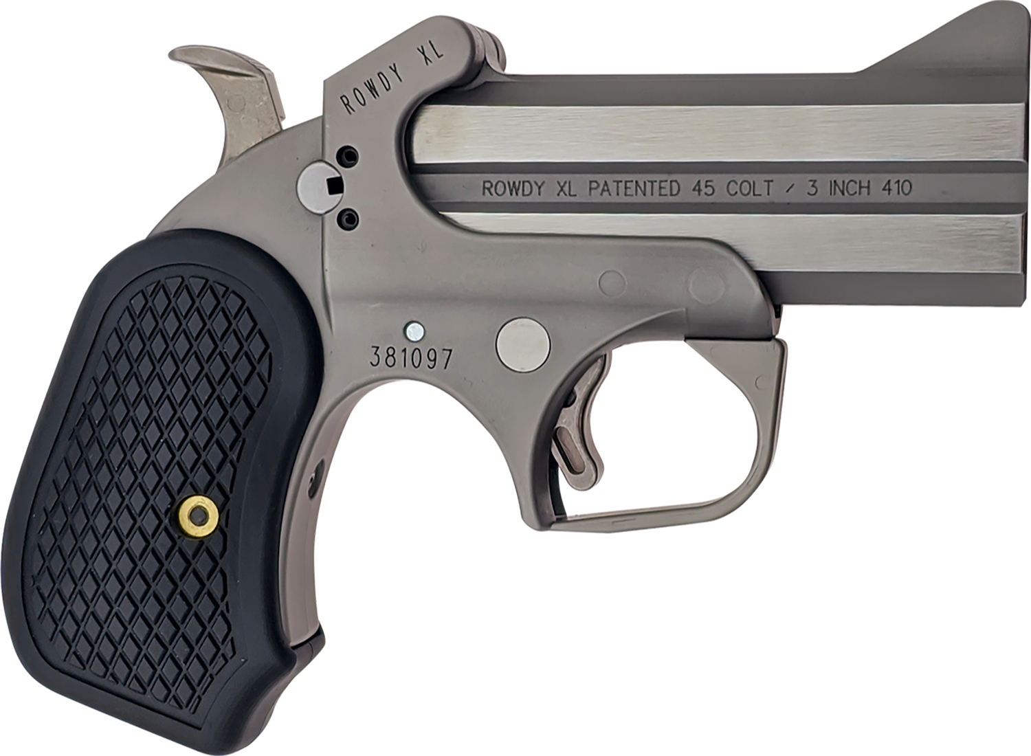 Bond Arms BARWXL Rowdy XL  45 Colt (LC) .410 2rd Shot 3.50 Matte Stainless Steel Frame Black Extended B6 Resin Grips