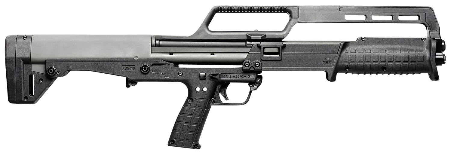 Kel-Tec KSG410BLK KSG  410 Bore 18.50 3 10+1, Black, Polymer Grip, Synthetic Fixed Stock, Cary Handle Fiber Optic Sights