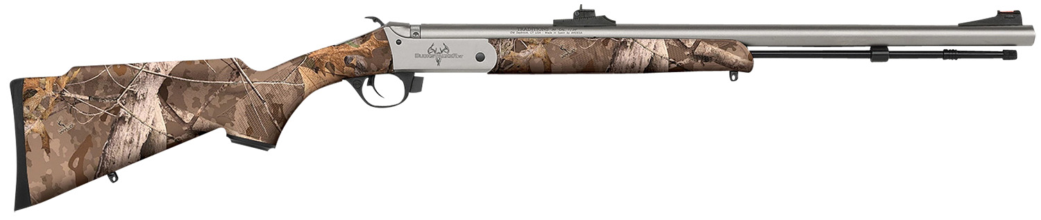 Traditions R721108432S Buckstalker XT 50 Cal 209 Primer 24, Stainless Cerakote Barrel/Rec, Next Wyld Camo Synthetic Stock, Fiber Optic Sights Traditions R721108432S Buckstalker XT 50 Cal 209 Primer 24, Stainless Cerakote Barrel/Rec, Next Wyld Camo Synthetic Stock, Fiber Optic Sights