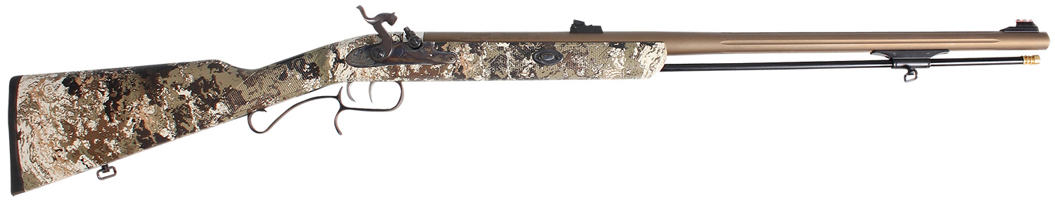 Traditions R3980525 ShedHorn 50 Cal Musket 26" Fluted, Stainless Barrel/Rec, Veil Wideland Synthetic Stock, Williams Fib
