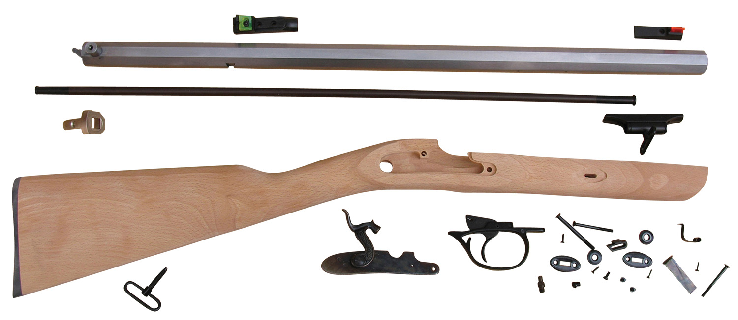 Traditions KRC53008 Deerhunter  50 Cal Percussion 24 Natural Stainless Octagon Barrel Unfinished Hardwood Stock Sidelock Action Lite Optic Sights