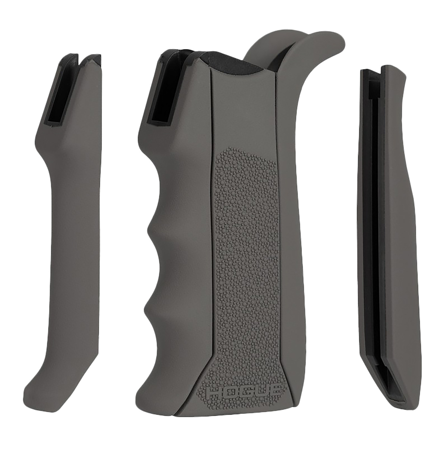 Hogue 13042 Modular Overmolded Gray Rubber Pistol Grip With Finger Grooves Fits AR-15/M16