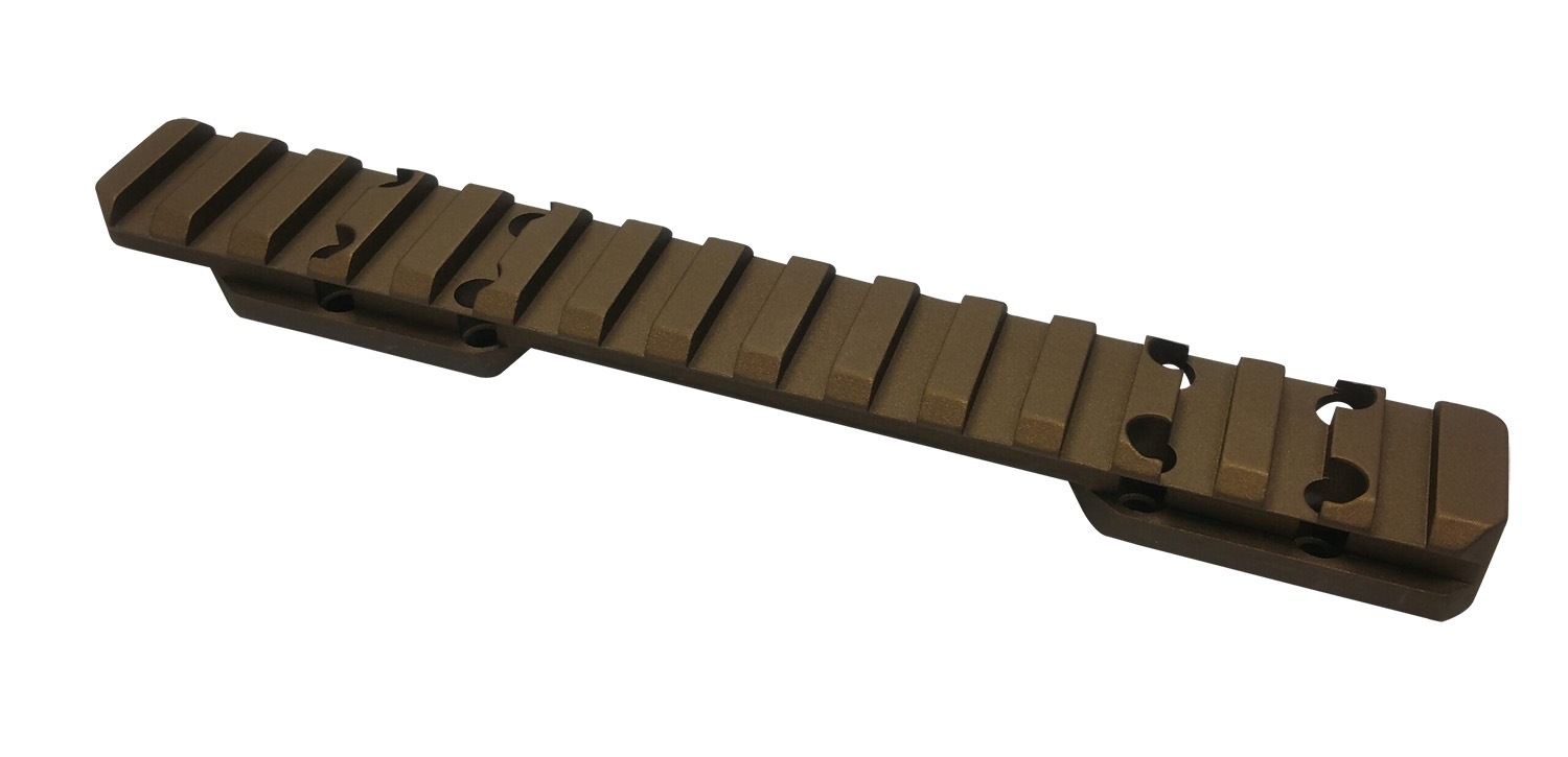 Talley Pl0Sb735 Picatinny Rail Smoked Bronze Cerakote Aluminum Compatible W/ Browning X-Bolt Long Action