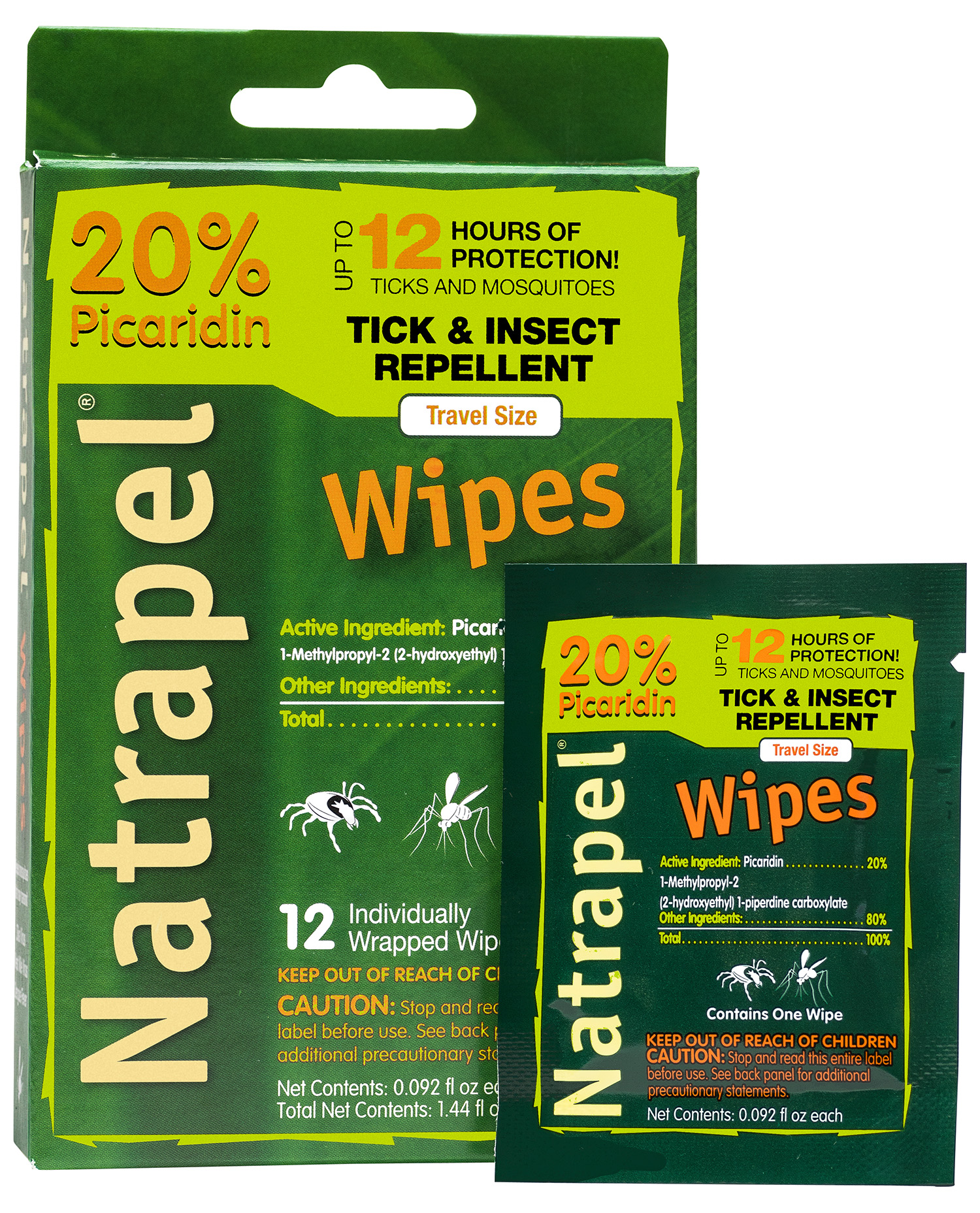 Natrapel 00066095 Repellent Wipes Repels Ticks & Biting Insects...-img-0