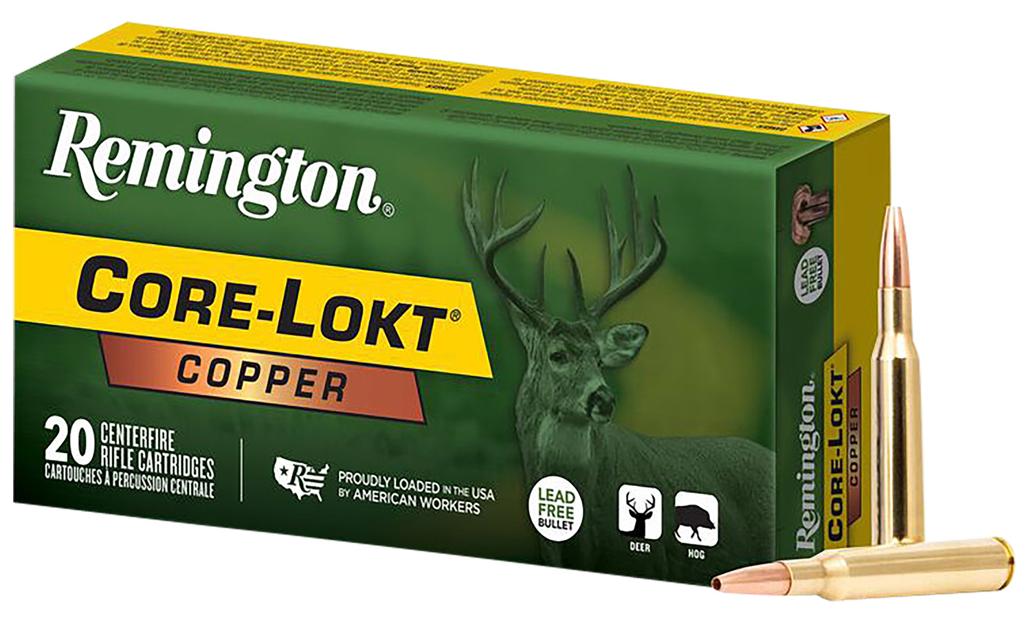 REMINGTON Core-Lokt Copper 243 Win 85 Grain 20rd Rifle Ammo (R27856)