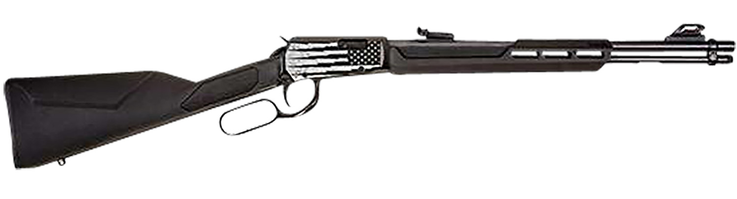 Rossi Rio Bravo Lever Action Rifle .22 WMR 20" Barrel 12rd Fiber Optic Sights Synthetic Stock Blued Finish