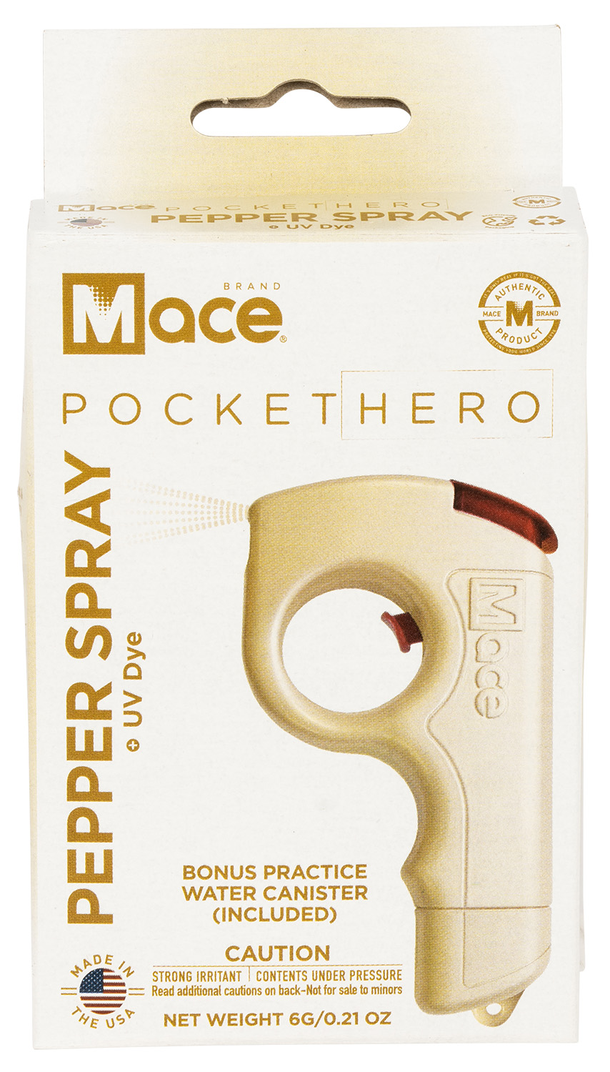 Mace 80778 Pocket Pepper Spray OC 10 Burst Range ft Champagne