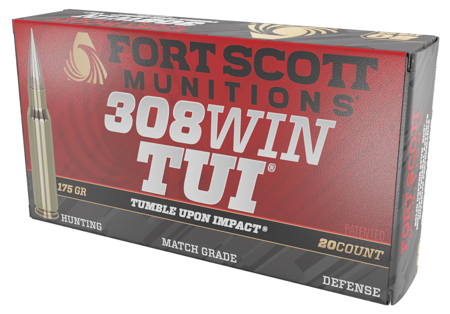 Fort Scott Munitions 308175SCV2 Tumble Upon Impact (TUI) Rifle 308Win 17...