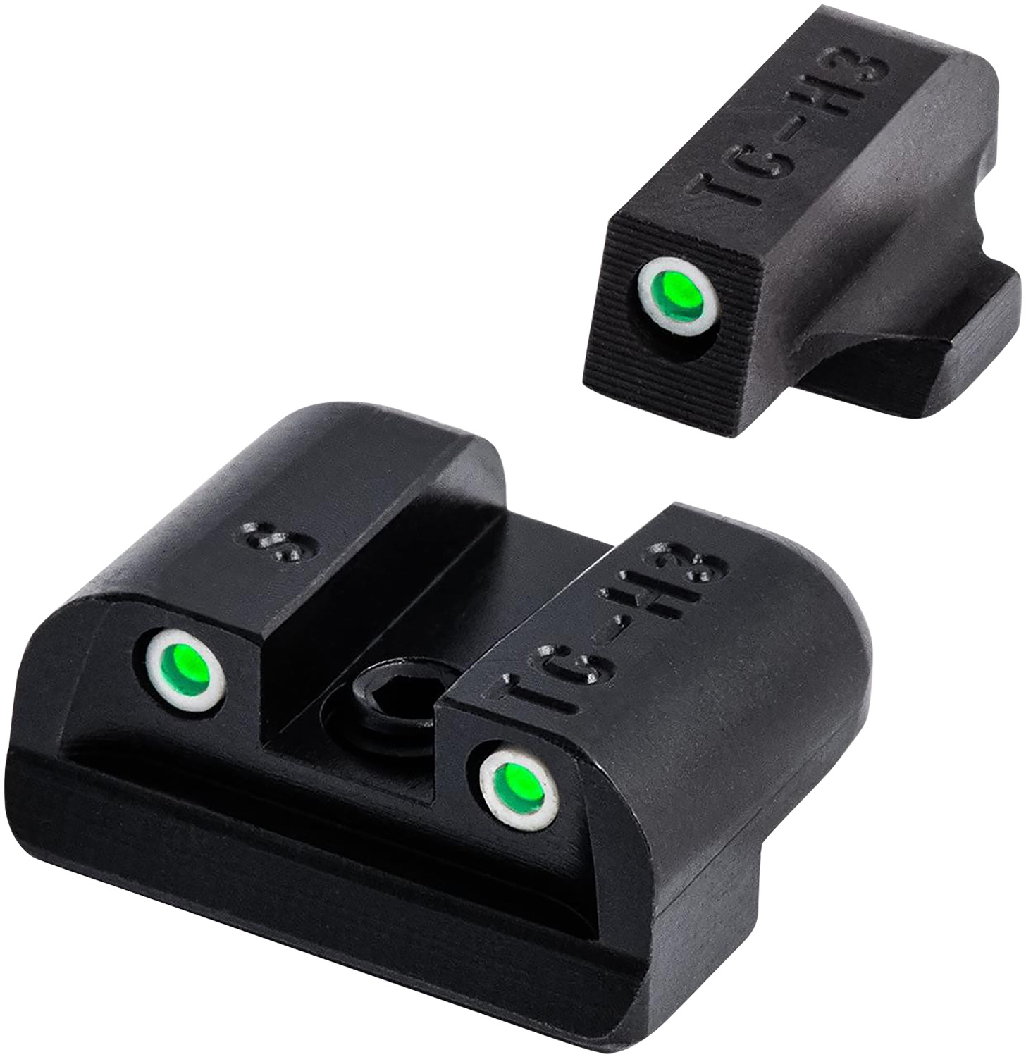 TRUGLO Brite-Site Tritium Green Sig#6Front Rear Handgun Sights (TG231S2)