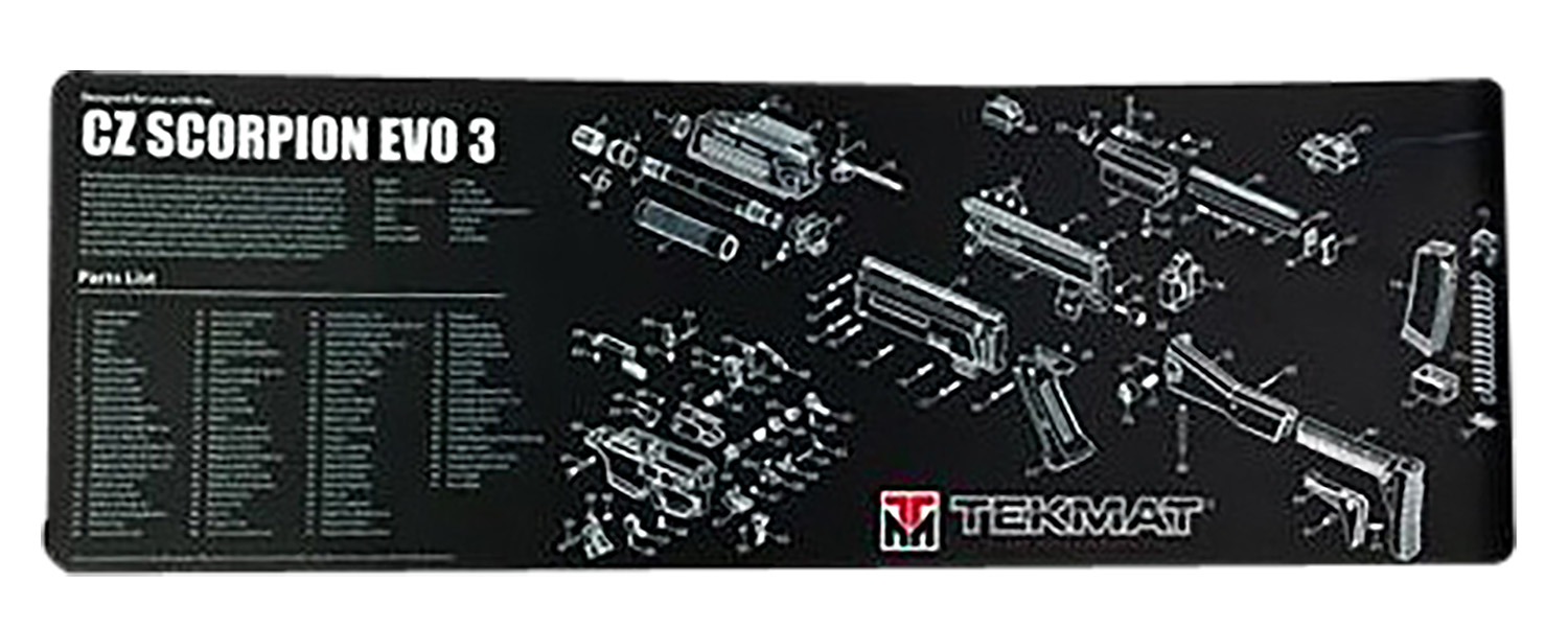TekMat TEKR36CZSCORPION CZ Scorpion EVO 3 Cleaning Mat Black/Gray Thermoplastic Fiber Top W/Vulcanized Rubber Back 36" X