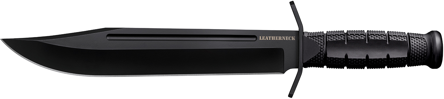 Cold Steel CSFXLTHRNK Leatherneck 10.5" D2 Steel Bowie Knife Black Handle