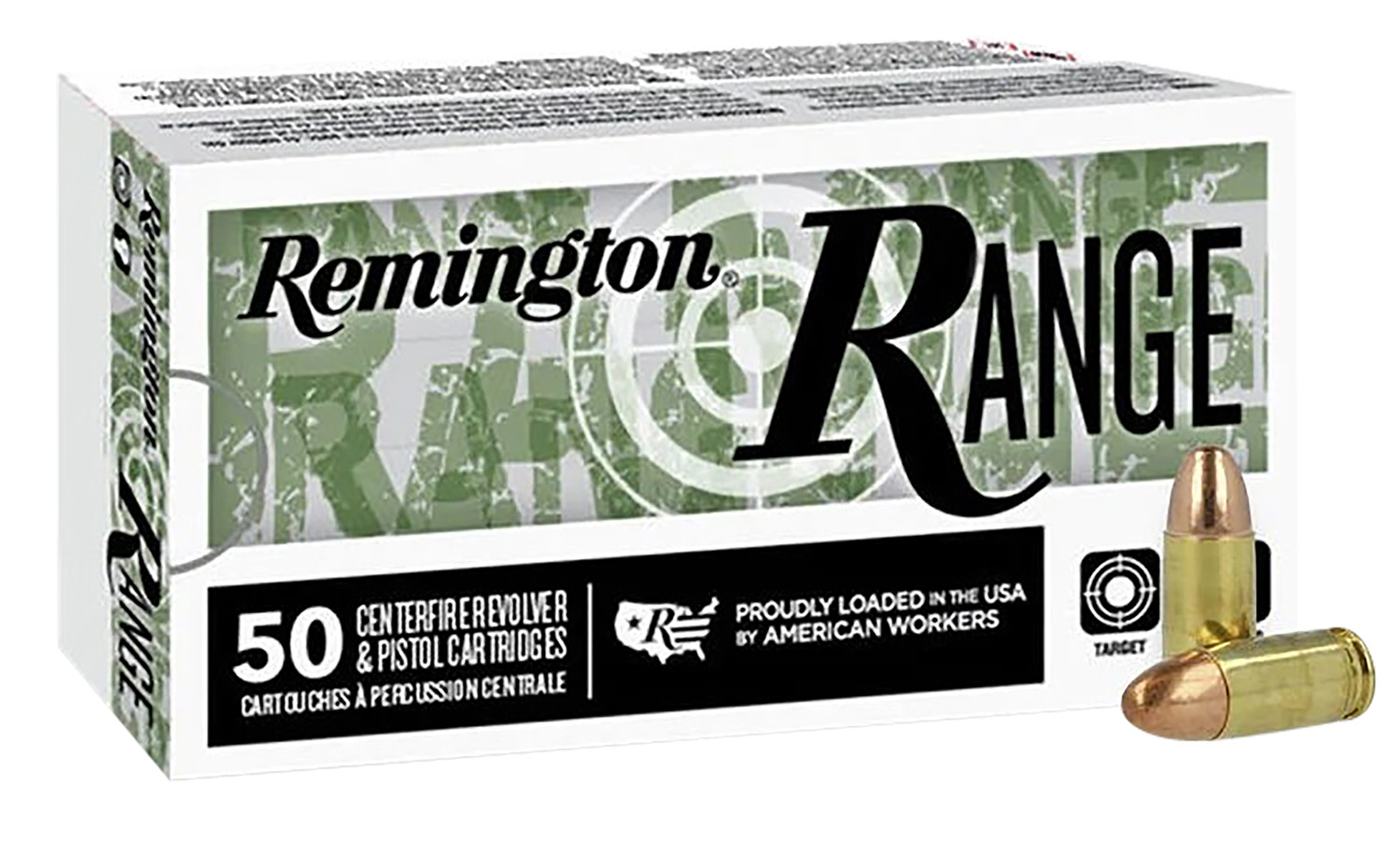 Remington Ammunition R27778 Range Target 9mm Luger 115 Gr Full Metal Jacket (FMJ) 50 Per Box/ 20 Cs