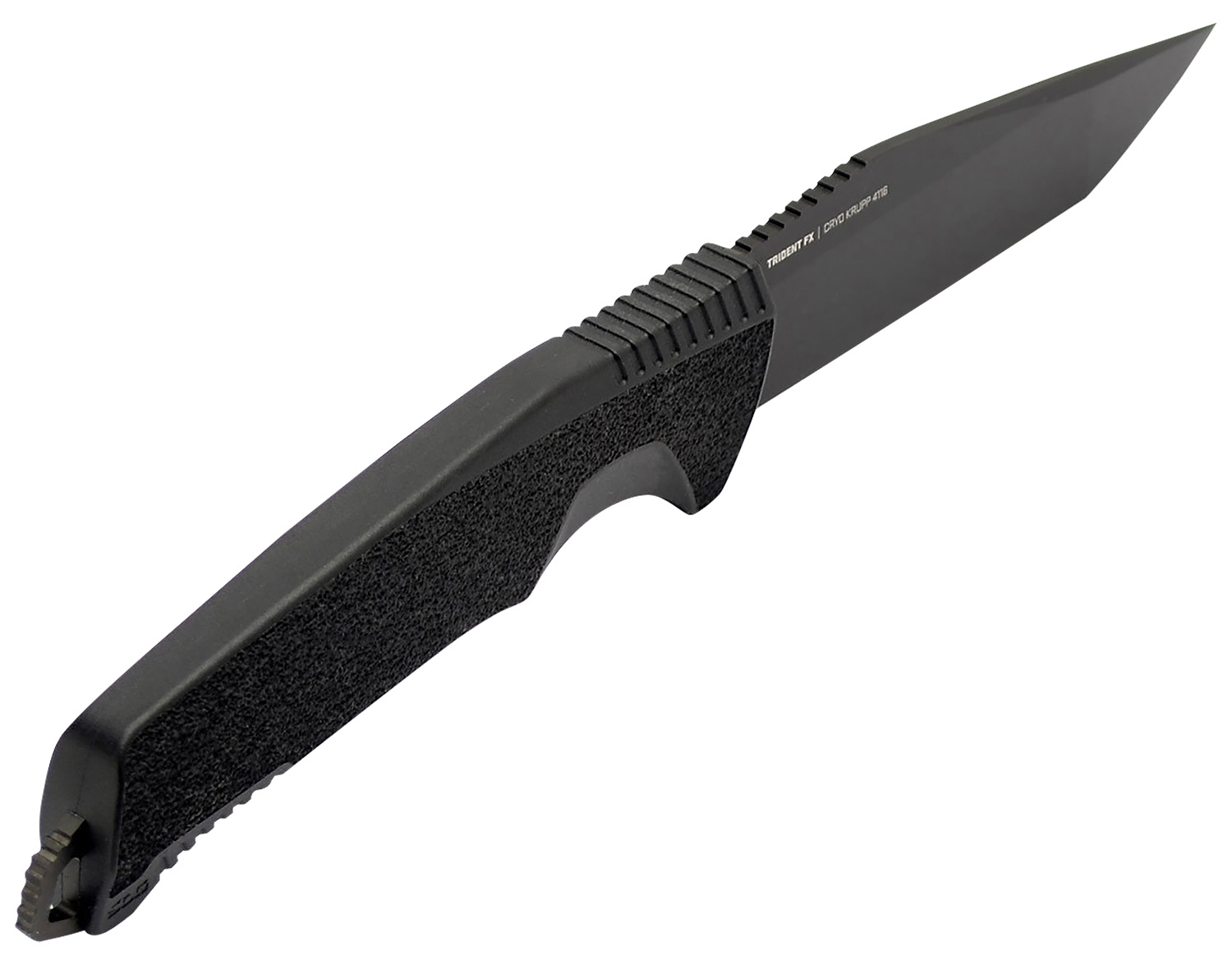 S.O.G SOG17120157 Trident FX 4.20" Fixed Tanto Plain TiNi 4116 SS Blade/Black Textured Grn Handle