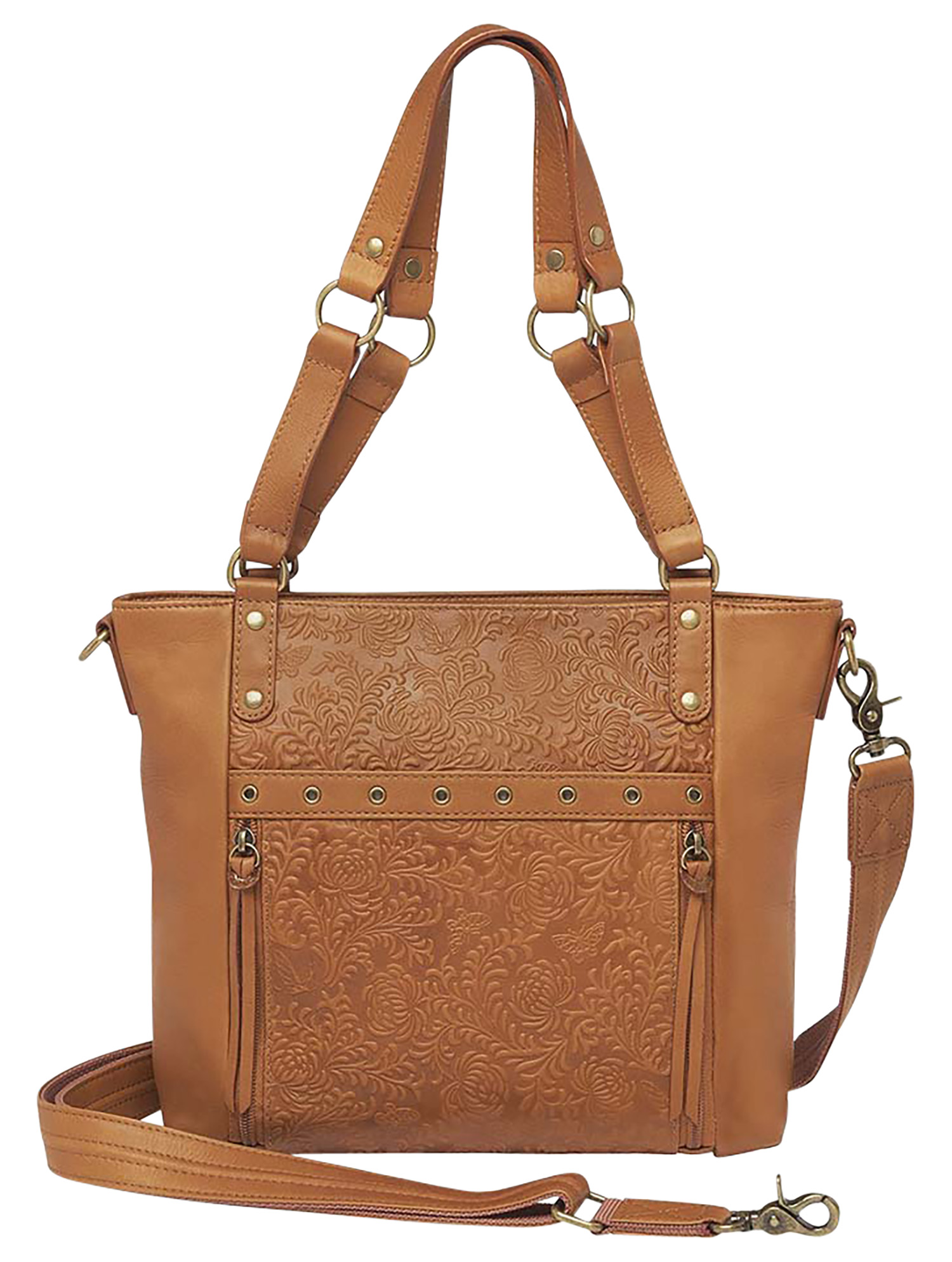 GTM  GTM-122/DBTN     BOHO SHLDR TOTE         TAN