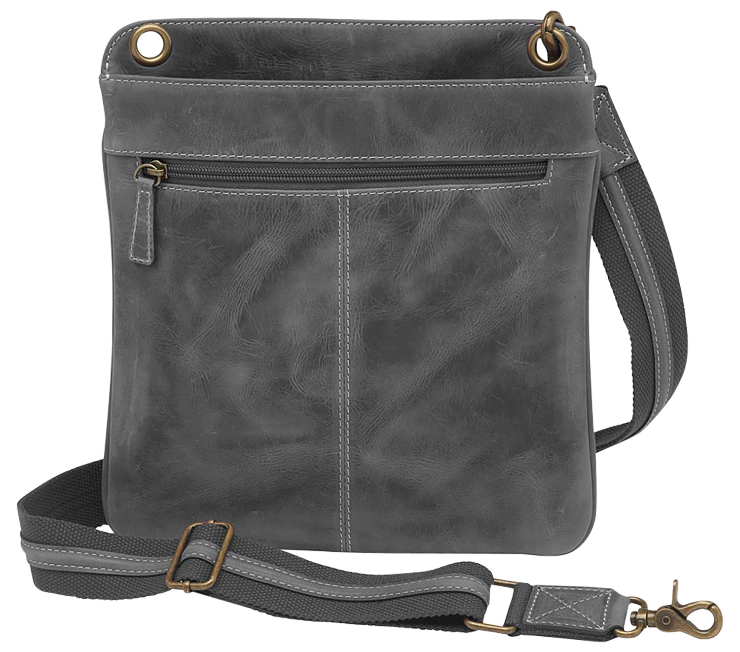 GTM GTM-CZY/01GREY Crossbody Flat Sac Grey