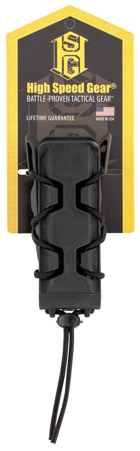 High Speed Gear 16PT01Bk Taco V2 Mag Pouch Single, Black Polymer, Belt Clip/MOLLE U-Mount, Compatible W/ Pistol Mags