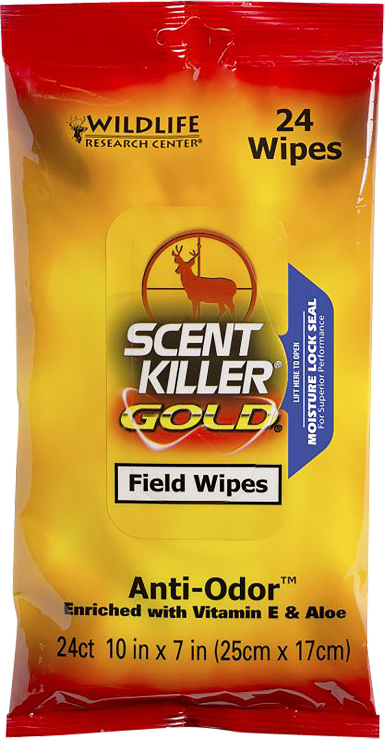 Wildlife Research 1295 Scent Killer Gold Field Wipes Odor Eliminator Wipes 24 Pack