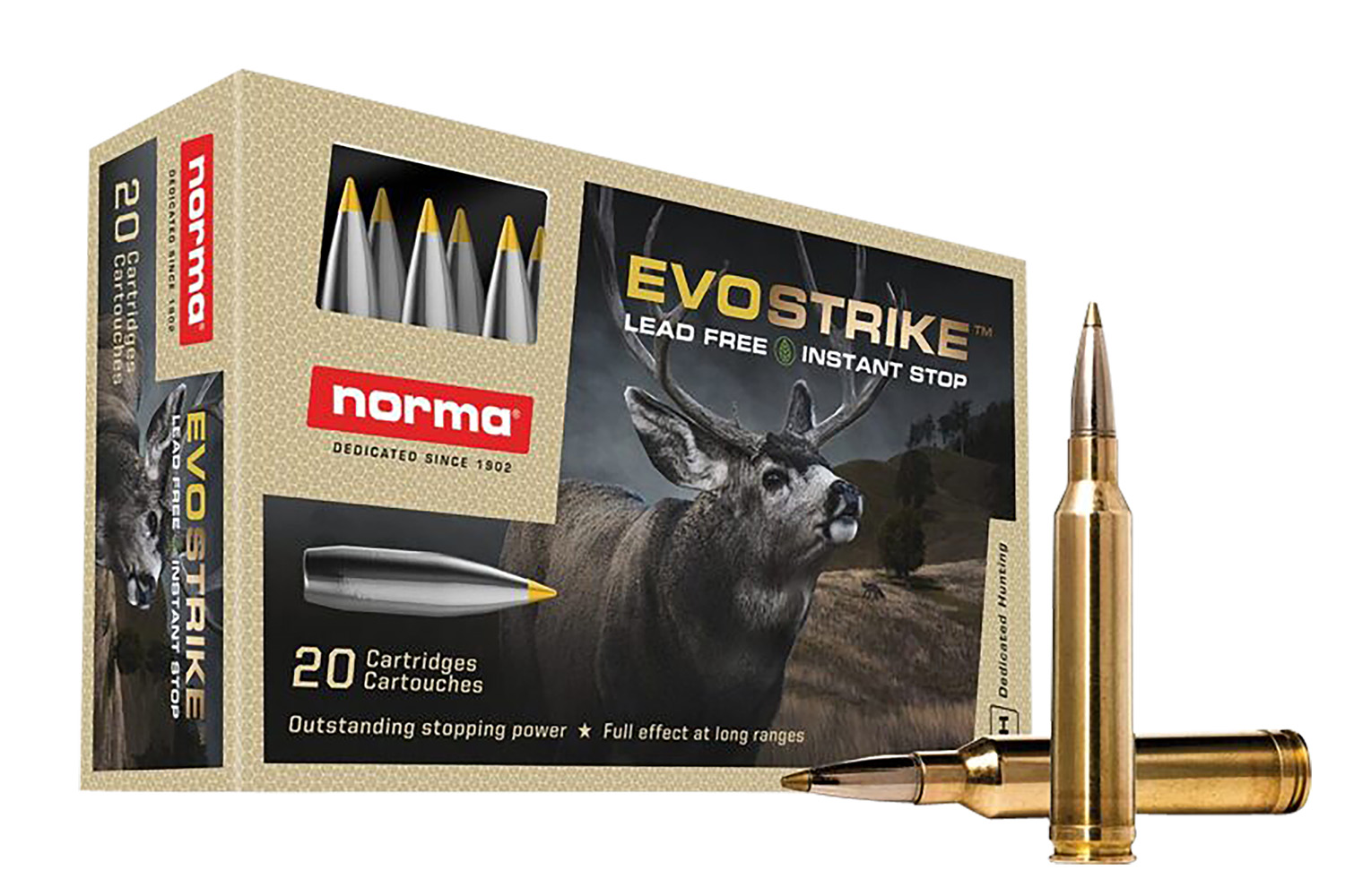 Norma Ammunition 20171492 Dedicated Hunting Evostrike 7mm Rem Mag 127 gr-img-0
