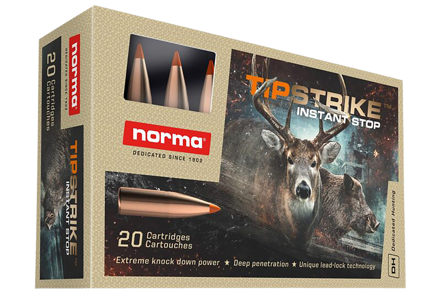 Norma 20174352 Tipstrike .308 Win 170gr Polymer Tip Hunting Ammo 20 Rds