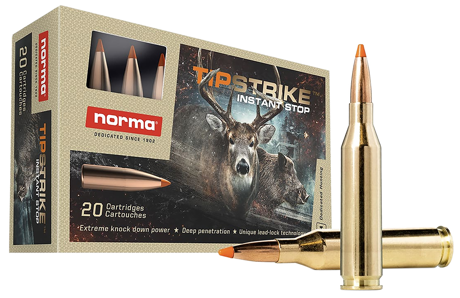 Norma Ammunition 160052 Dedicated Hunting Tipstrike 243Win 76Gr Polymer TIP