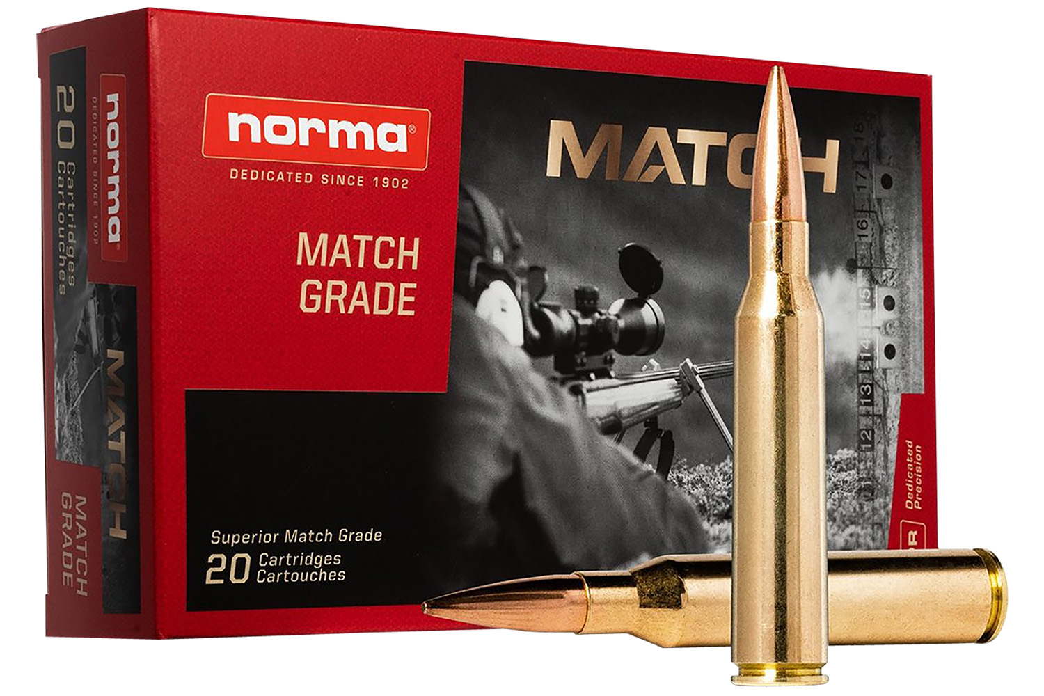 Norma 10185442 Golden Target Match 338 Lapua Mag 250gr HPBT 20/Box - Norma - HOLLOW POINT BOAT TAIL for sale at TheGunDock