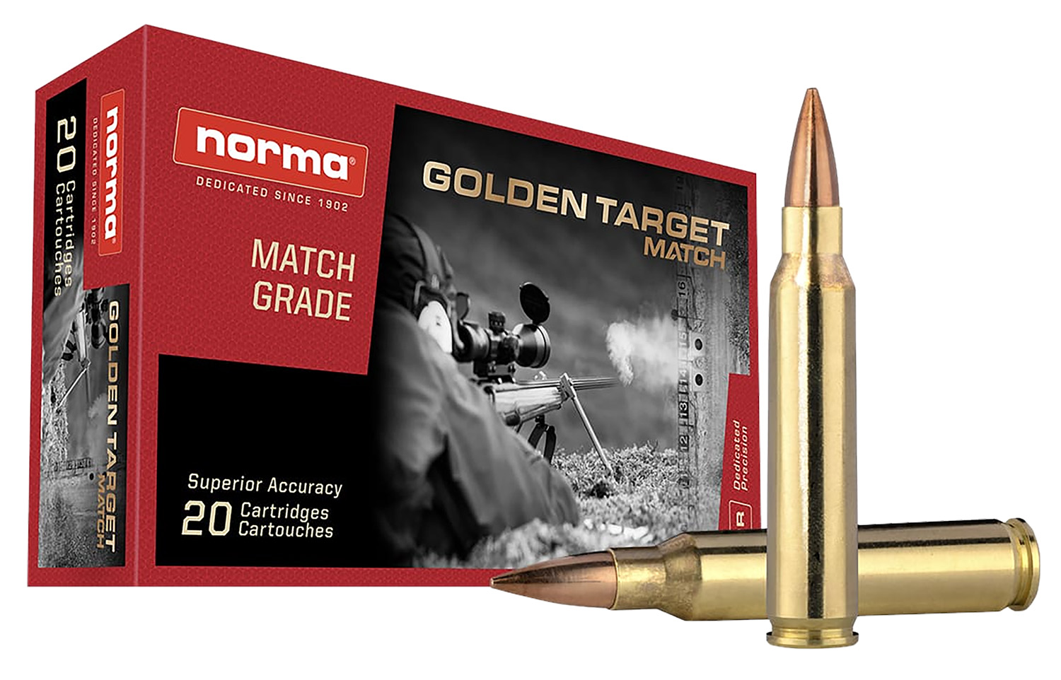 Norma 2423552 .223 Rem 77gr HPBT Ammo 20 Rounds