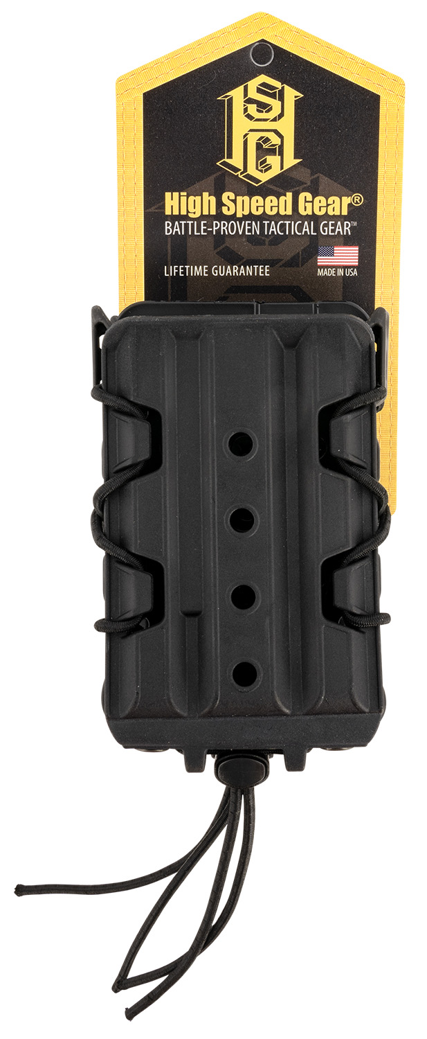 High Speed Gear 162R01Bk X2R Taco V2 Mag Pouch Double, Black Polymer, Belt Clip/MOLLE U-Mount, Compatible W/ AR/AK Rifle