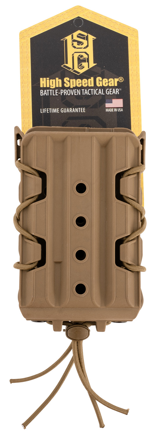 High Speed Gear 162R01Cb X2R Taco V2 Mag Pouch Double, Coyote Brown Polymer, Belt Clip/MOLLE U-Mount, Compatible W/ AR/A