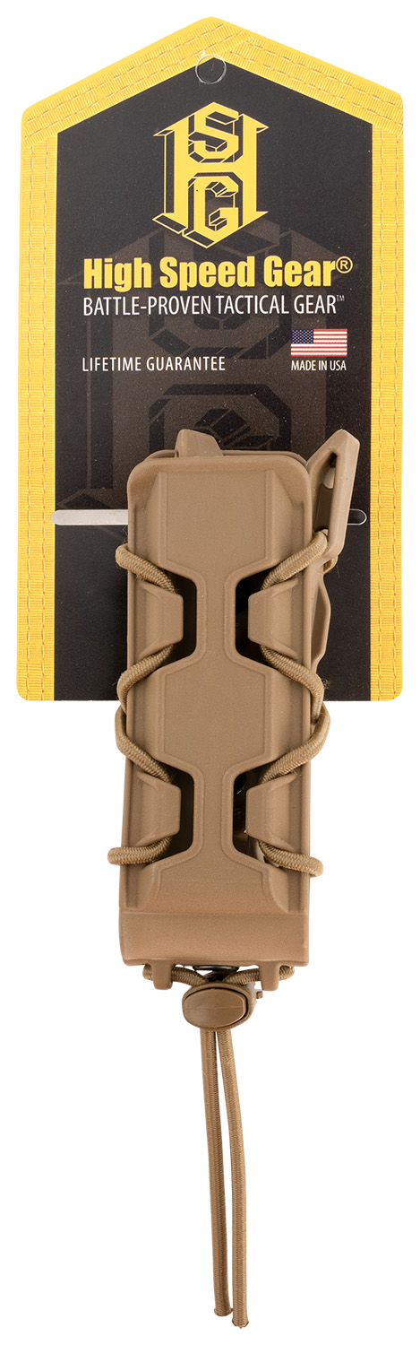 High Speed Gear 16PT01Cb Taco V2 Mag Pouch Single Coyote Brown Polymer Belt Clip/MOLLE U-Mount Compatible W/ Pistol