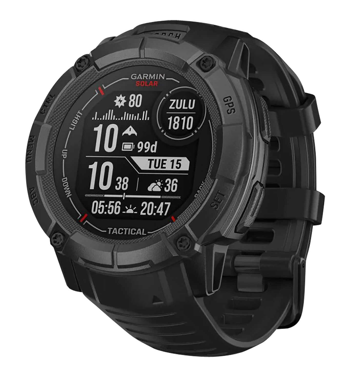 Garmin 0100280513 Instinct 2X Solar Tactical GPS Smartwatch 50mm Black