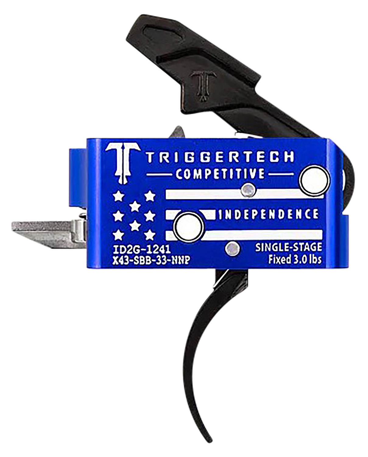 TriggerTech X43SBB33NNC Independence Pro AR-15 Two-Stage Trigger Blue