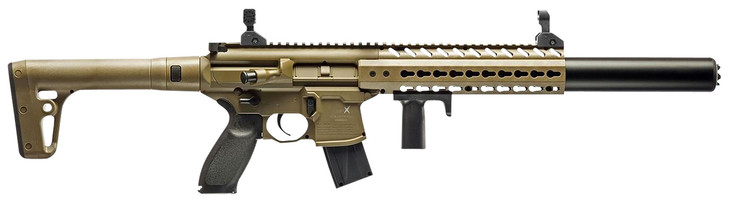 Sig Sauer Airguns AIRMCX177G2FDE MCX Air Gen 2 Co2 177 Pellet 18" 30Rd, FDE, M-LOK Handgaurd, Flat Trigger, C02 Storage 