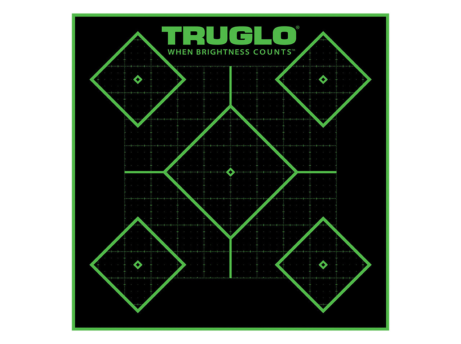 TruGlo TG14A25BB Tru-See 5-Diamond Self-Adhesive Targets 12"x12" 25 Pack