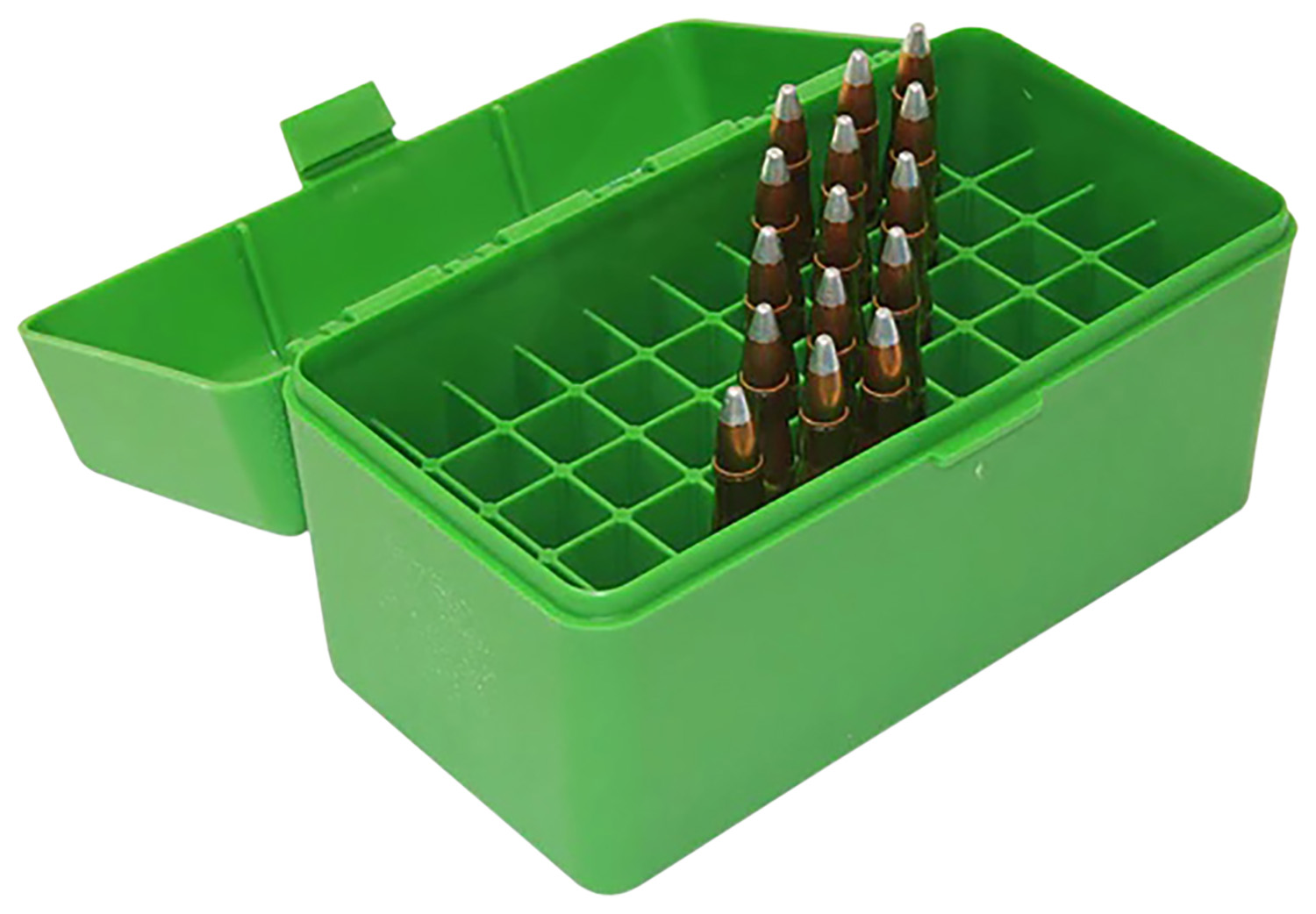 MTM Ammunition Box 50 Round Flip-Top 243 308 Win 220 Swift Green RM-50-10
