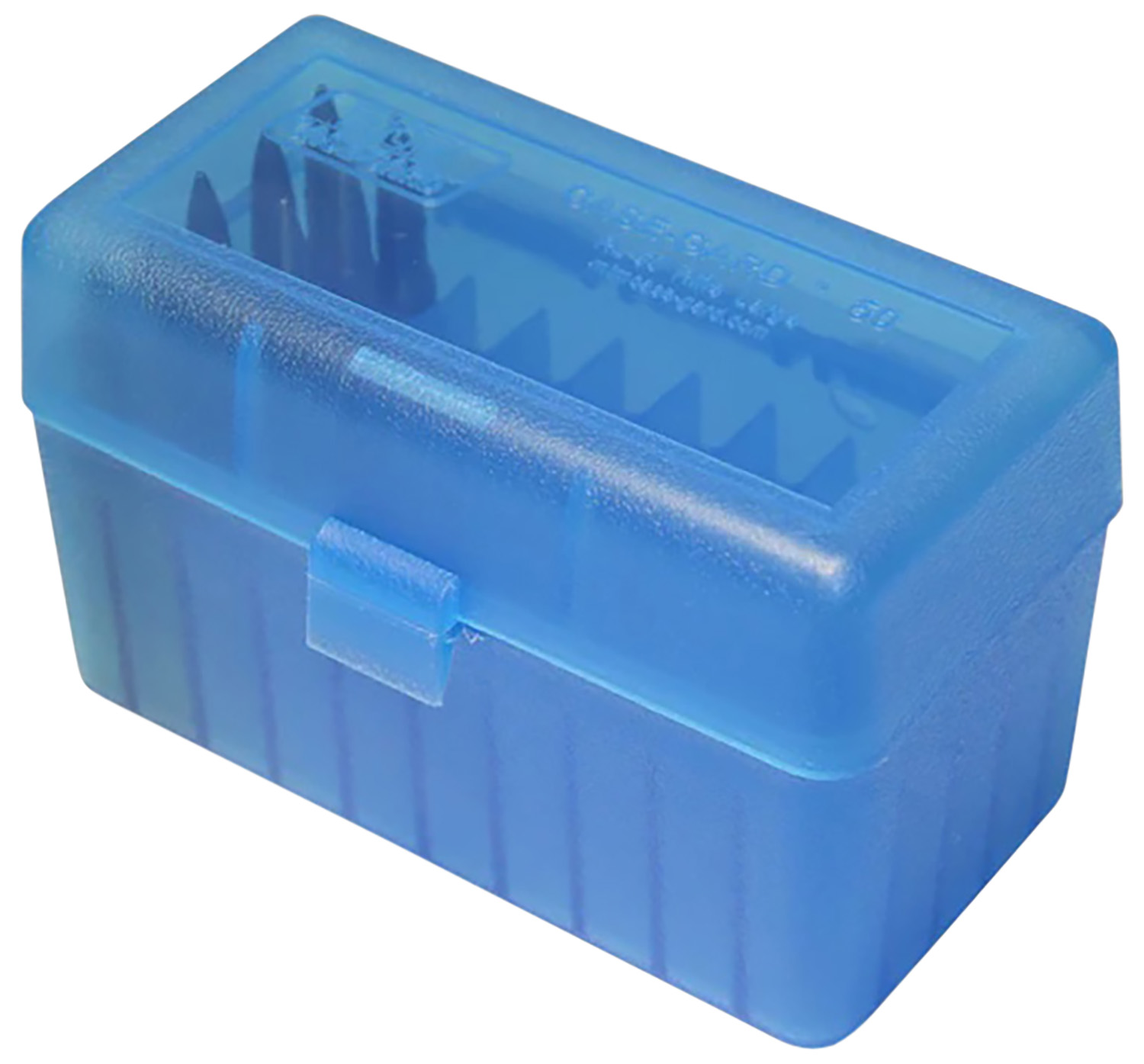 MTM Case-Gard R-50 Series Small Rifle Ammo Box - 50 Round - Clear Blue