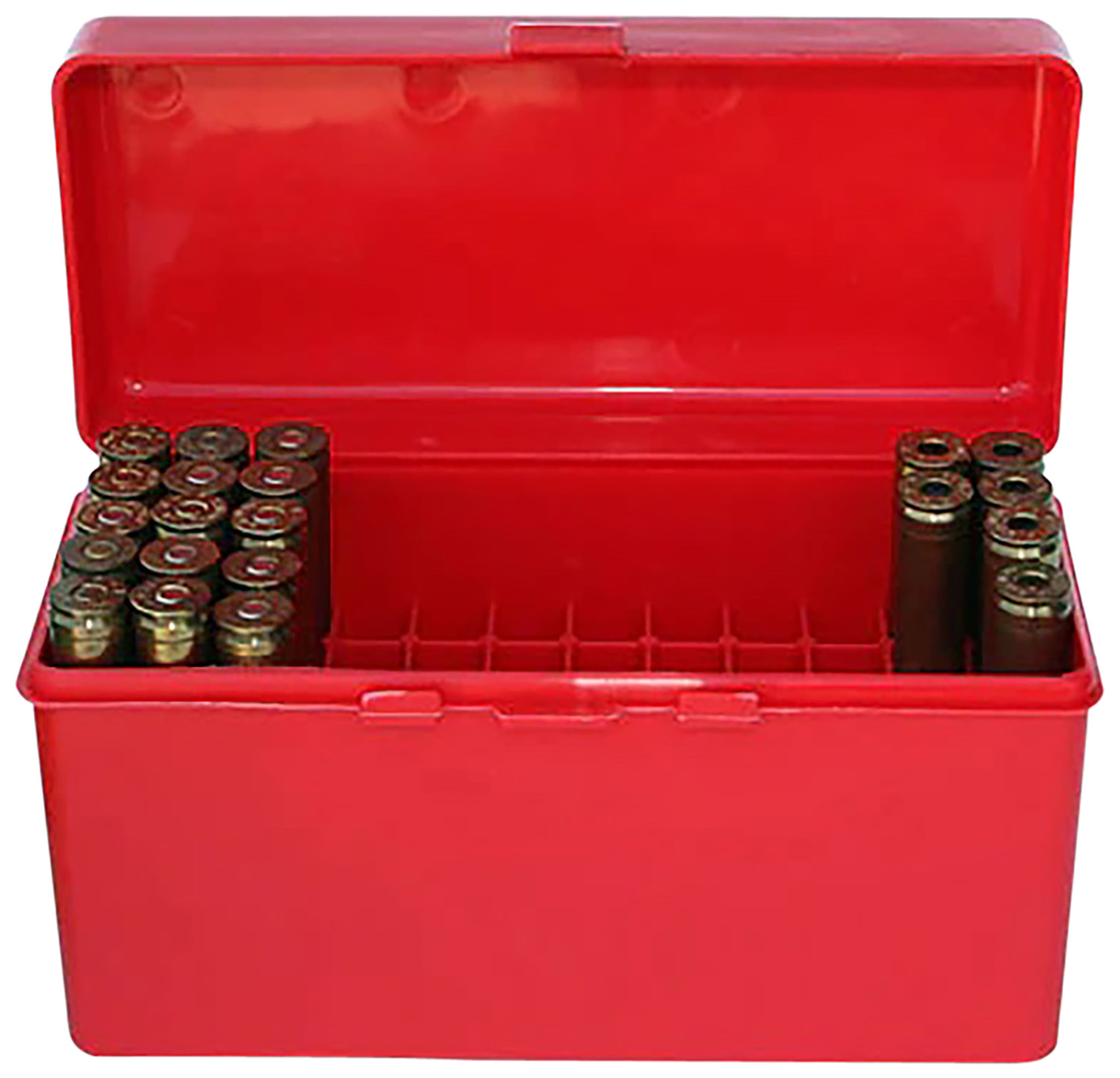 MTM Case-Gard Rm6030 Flip-Top For .243/.308 Win/.220 Swift Red Polypropylene 50Rd