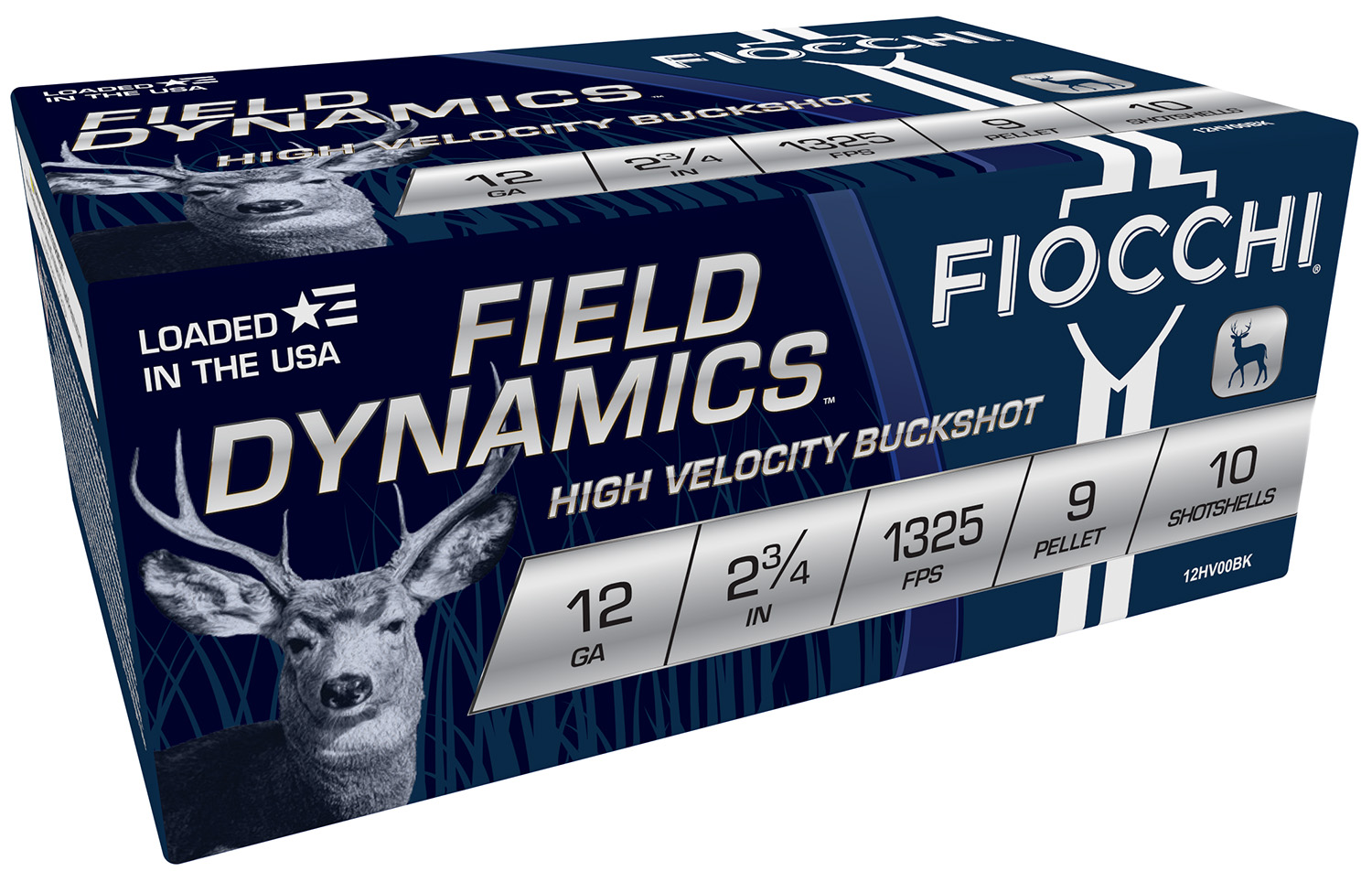 Fiocchi 12HV9P Field Dynamics 12Ga 2.75" 9 Pellets 00 Buck 1325fps - Fiocchi