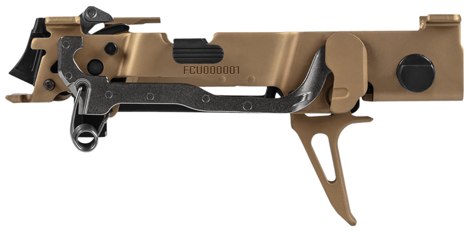 Sig Sauer 8900160 P320 Custom Works Fire Control Unit *FFL Item (FCU Only), 9mm Luger/40 S&W/357 Sig, Gold Nitride, Titanium Frame & Flat Face Skeletonized Trigger, Fits Sig P320 Parts