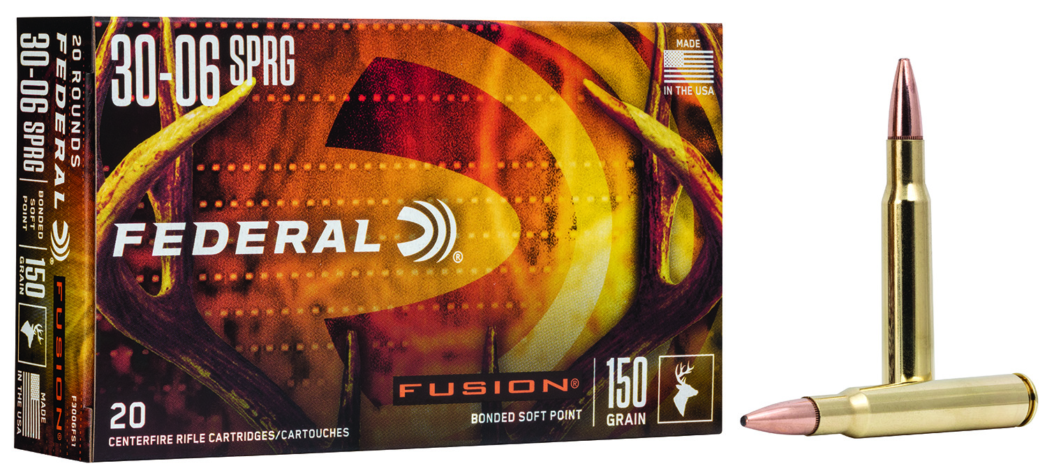 Federal F3006FS1 Fusion  30-06Springfield 150gr Bonded Soft Point 20 Per Box/10 Case