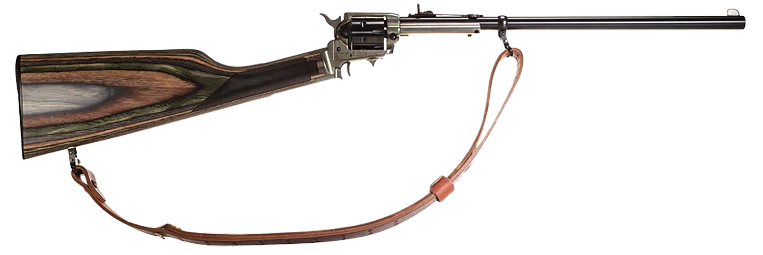 Heritage Mfg BR226CH16HS-LS Rough Rider Rancher Full Size 22 LR 6rd 16.12" Black Alloy Steel Barrel, Case Hardened Stainless Steel Receiver, Camo Fixed Wood Stock, Right Hand