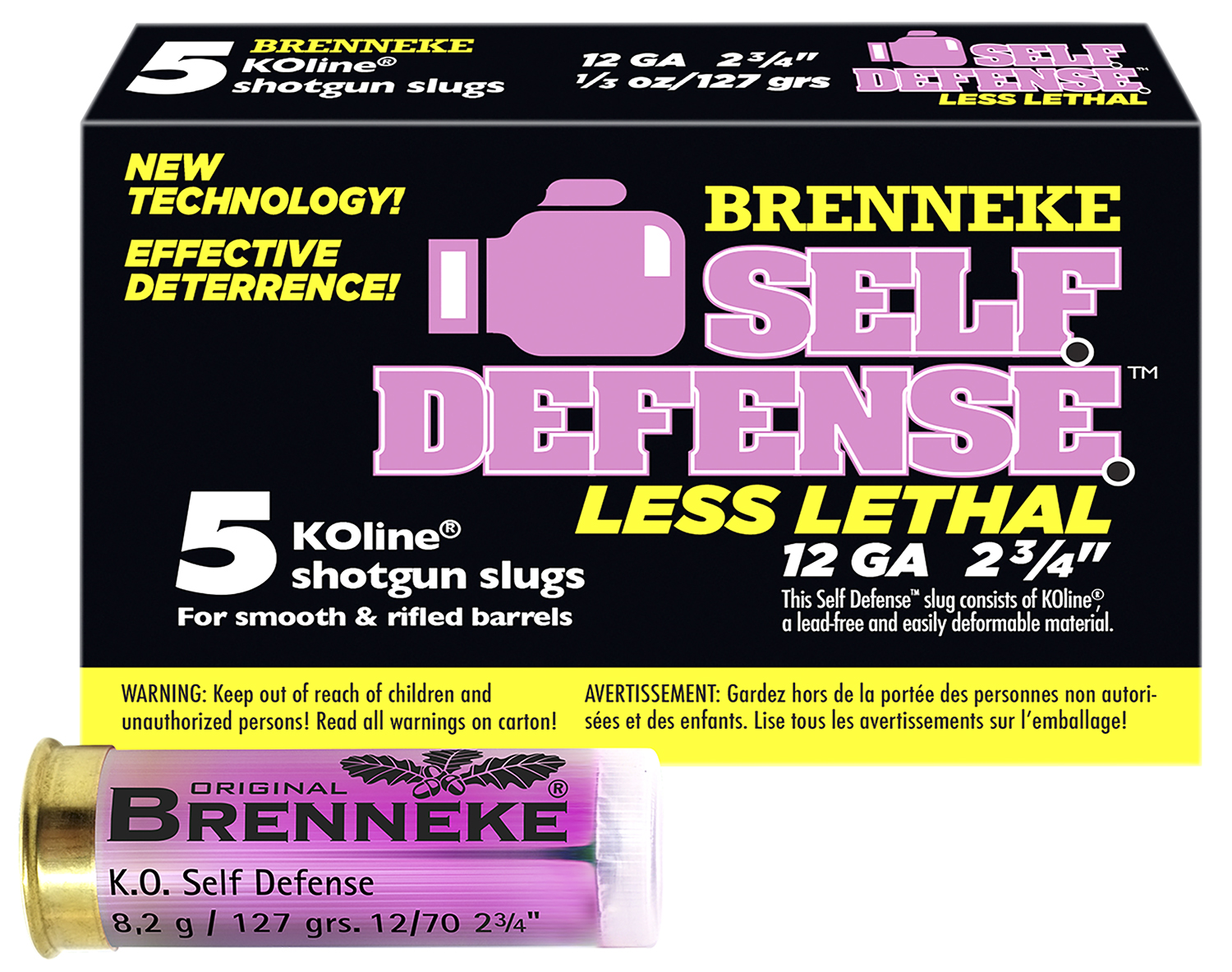 Brenneke SL122SDLL Self Defense  12Gauge 2.75 1/3oz Sabot Slug Shot 5 Per Box/50 Case Brenneke SL122SDLL Self Defense  12Gauge 2.75 1/3oz Sabot Slug Shot 5 Per Box/50 Case