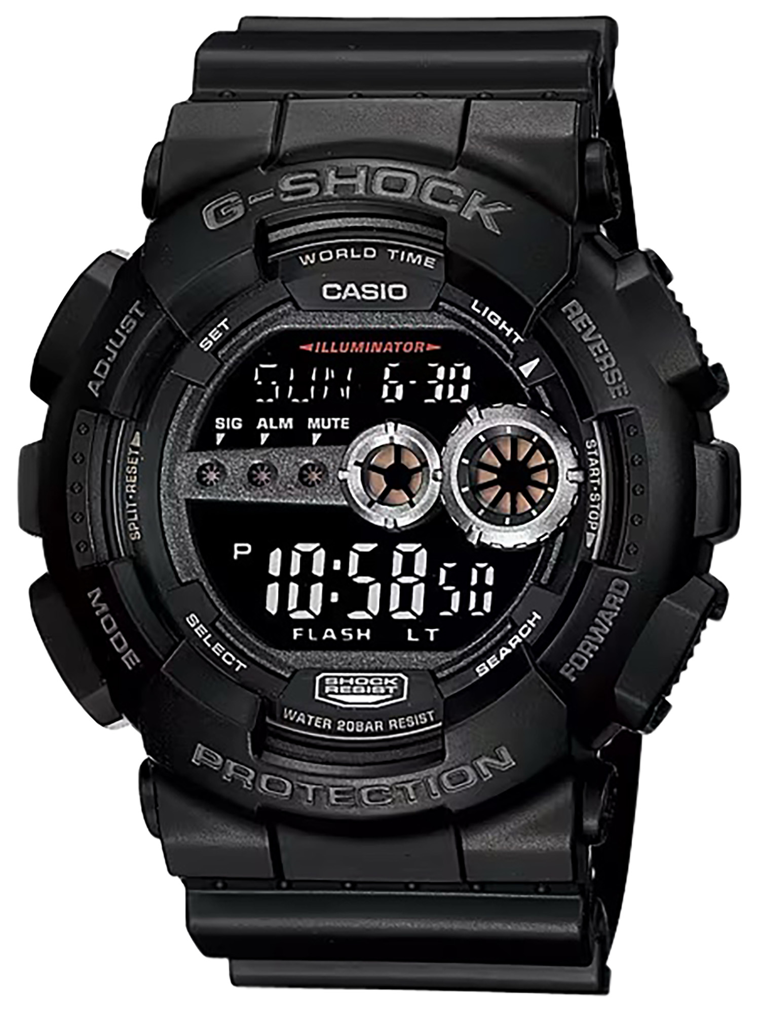 G-Shock GD1001B Tactical Black Stainless Steel Bezel Watch with MIP LCD