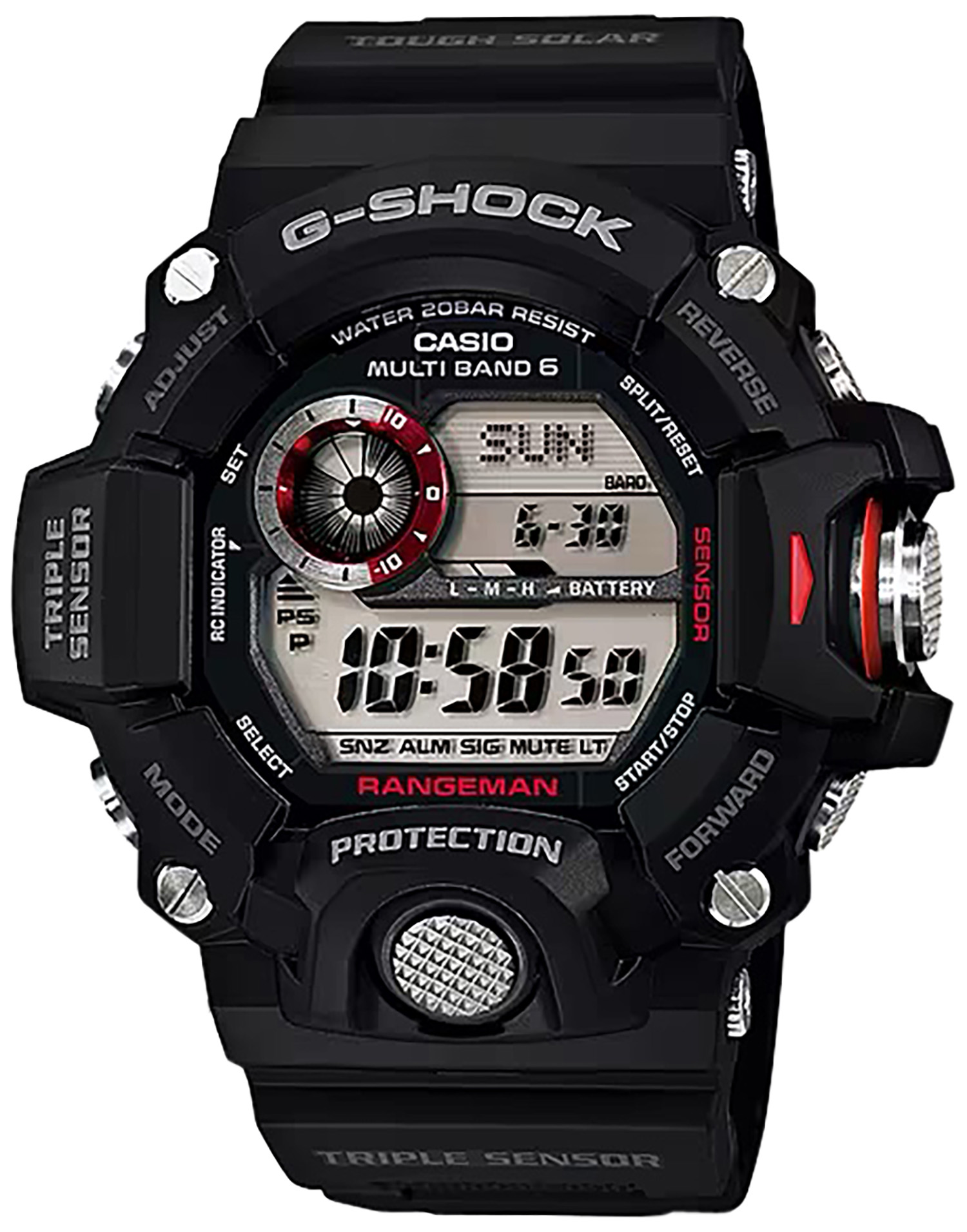Casio GW94001 G-Shock Rangeman Black Digital Compass Watch 145-215mm