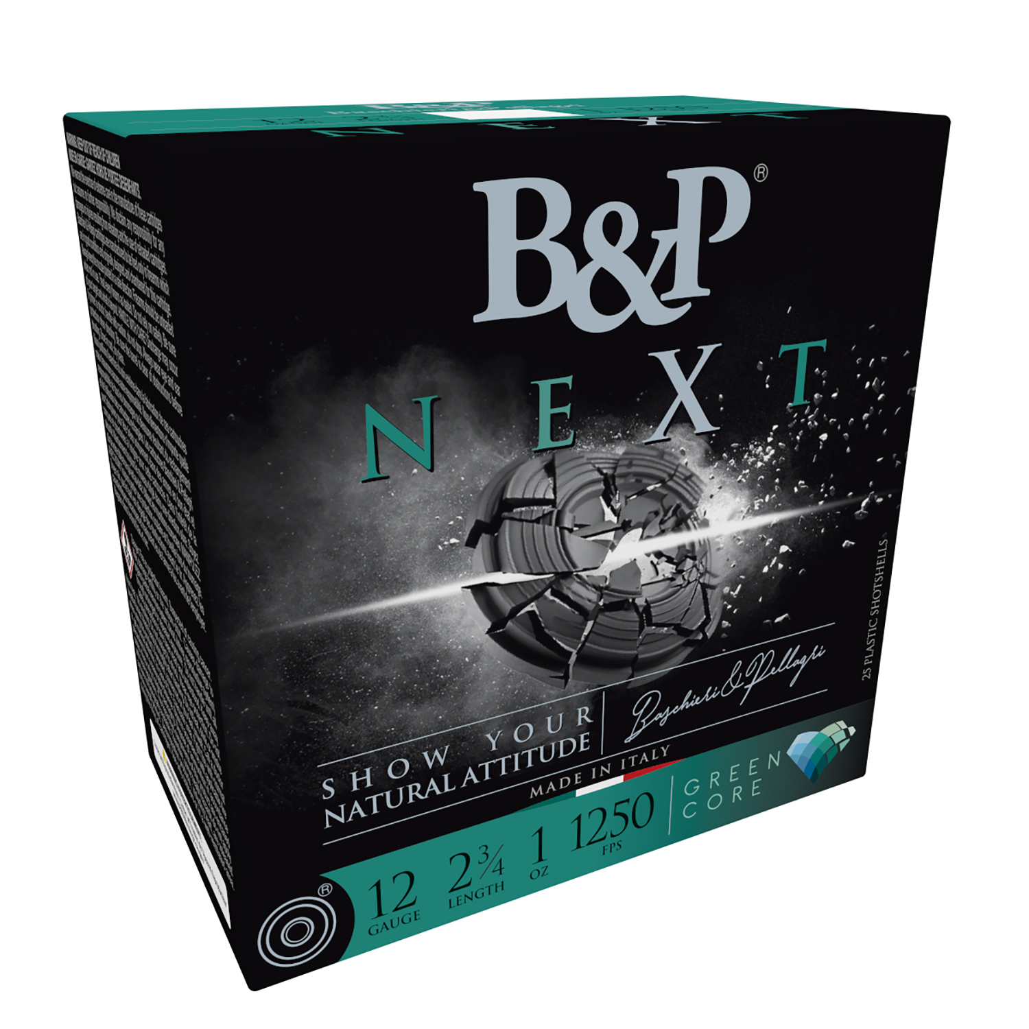 B&P Ammunition 12B1NX8 Next 12Gauge 2.75” 1oz 8Shot 25 Per Box/10 Case