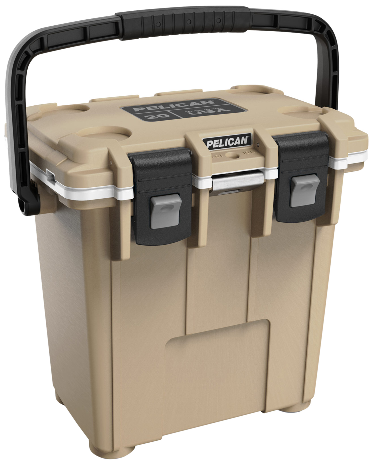 Pelican 20Q-1-TANWHT 20QT Elite Cooler Tan/White Polypropylene Durable