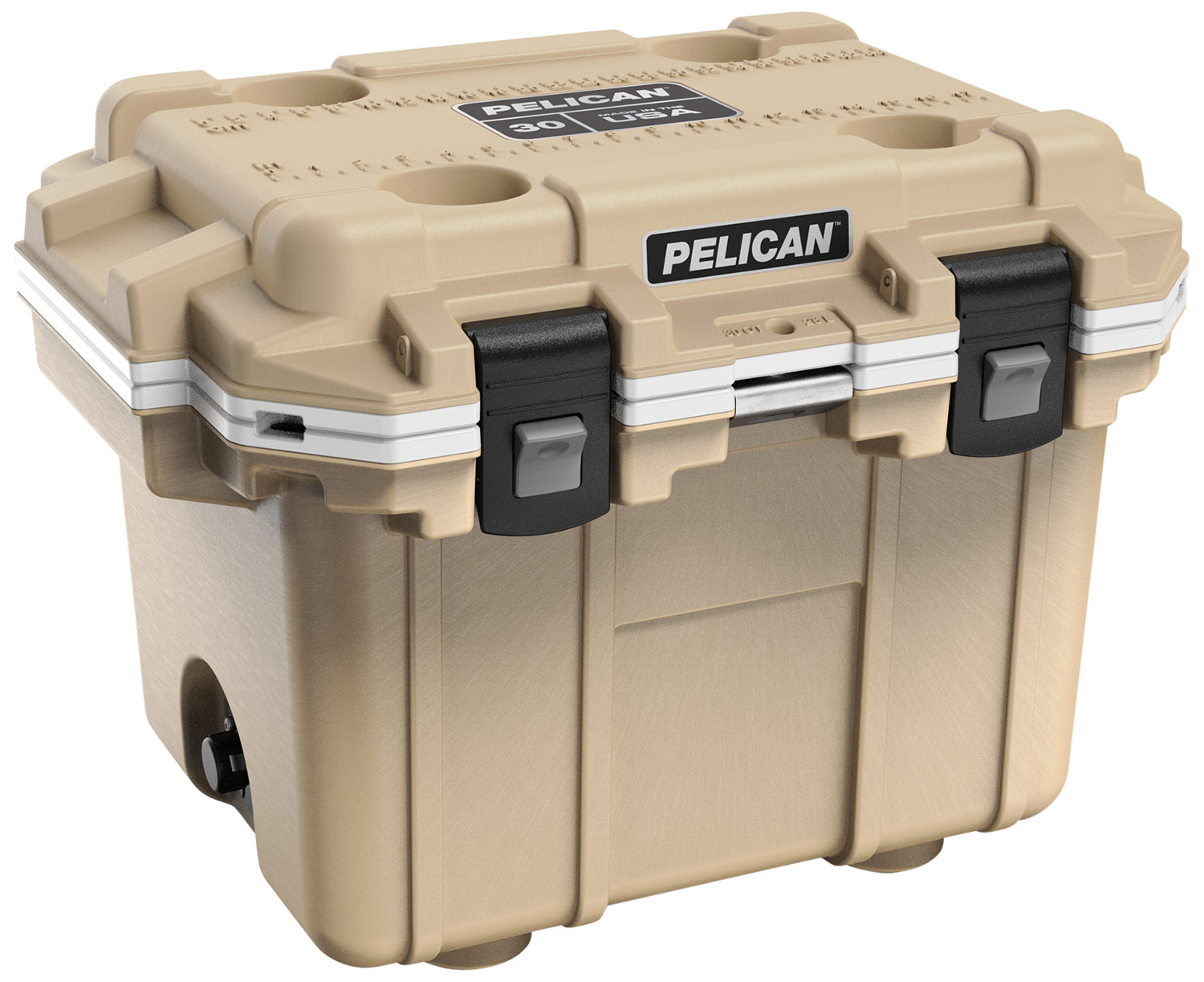 Pelican 30Q-1-TANWHT 30QT Elite Cooler Tan/White Polypropylene