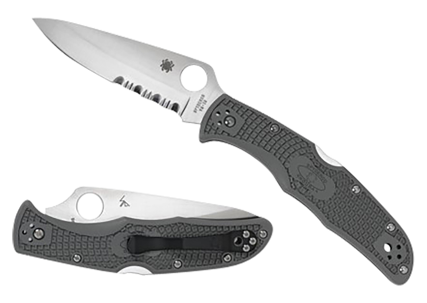 Spyderco Endura 4 Folding Knife: Foliage Green FRN Handle, VG-10 Steel Blade, 13mm Opening Hole