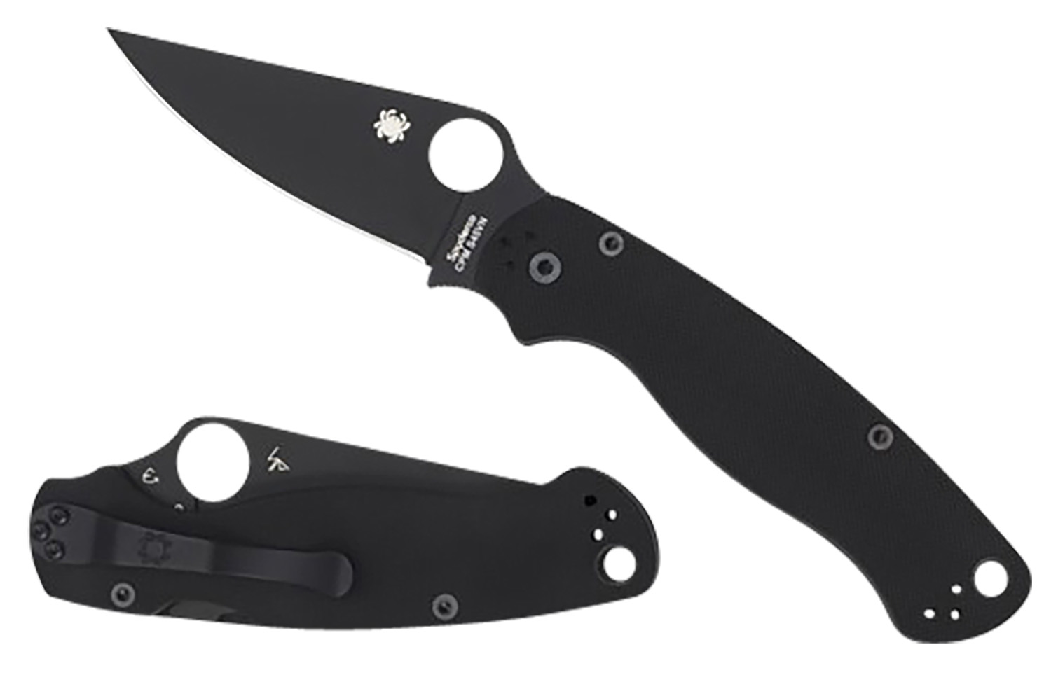 SPYDERCO Para Military 2 G-10 Black Blade Knife (C81GPBK2) - Spyderco