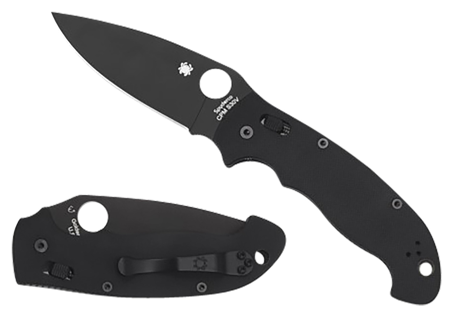 Spyderco C95GPBBK2 Manix 2 XL Black G10 Knife CPMS30V Blade